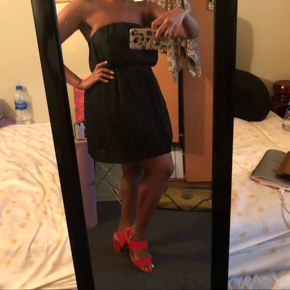 Forever 21 Black Ruffle Mini Dress